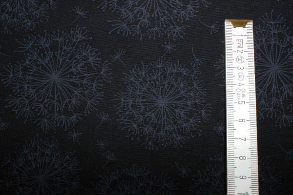 Designer-Baumwollstoff Dandelion black (10 cm)